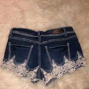 Jean Shorts with Lace